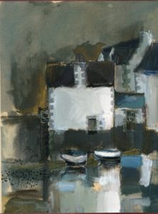Le Gonidec - Gouache - Port Breton